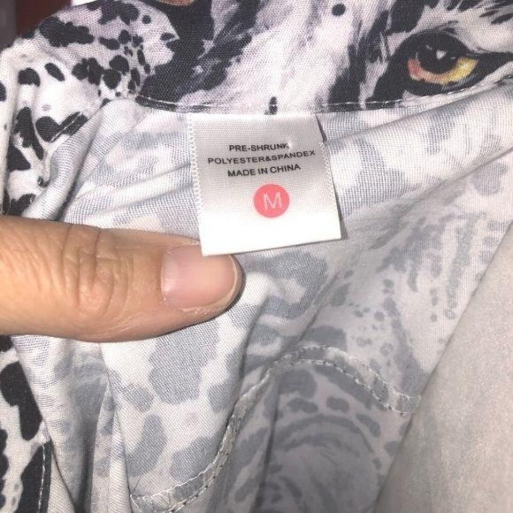 Tiger Print Unisex Romper With Elastic Waist - image 4